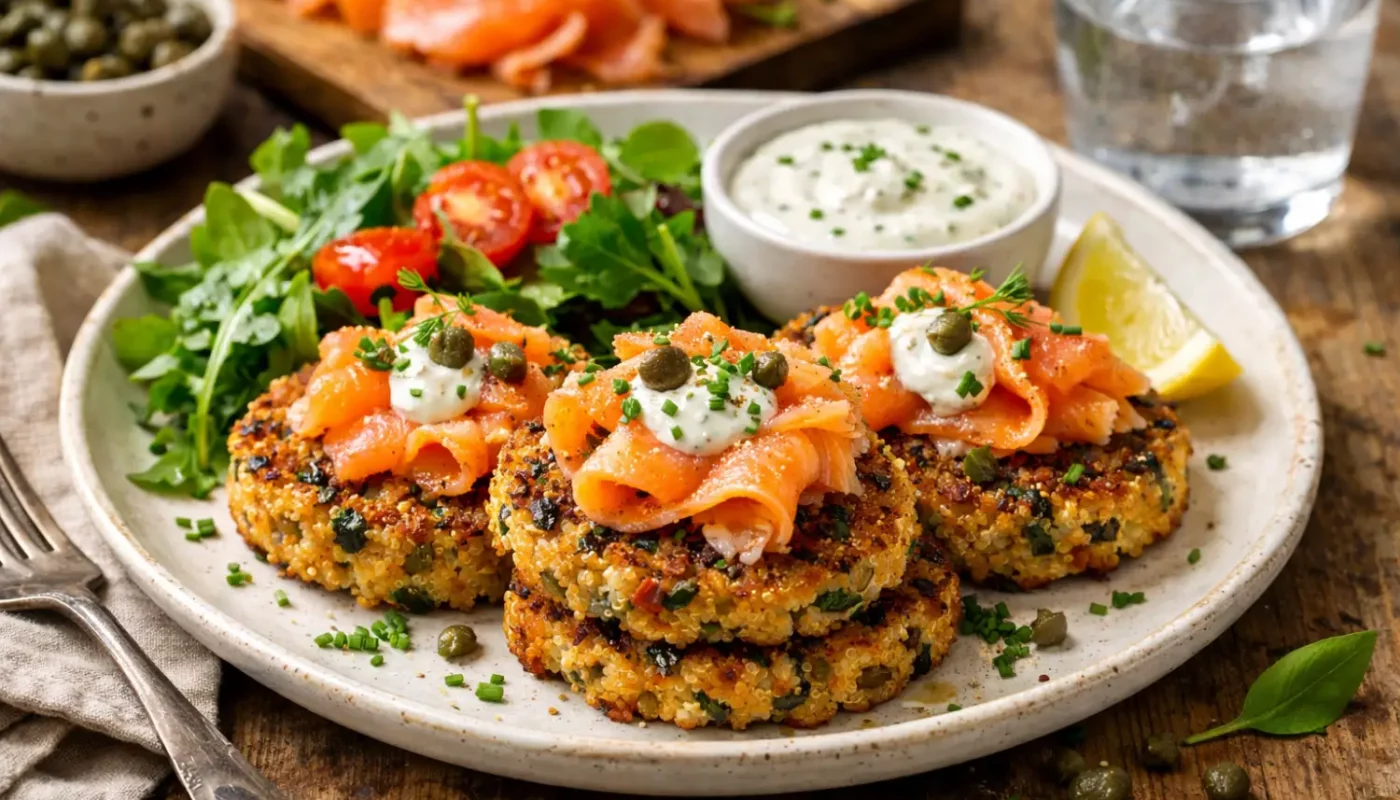 Galettes de quinoa au saumon fumé : le dîner express qui sauve vos soirées