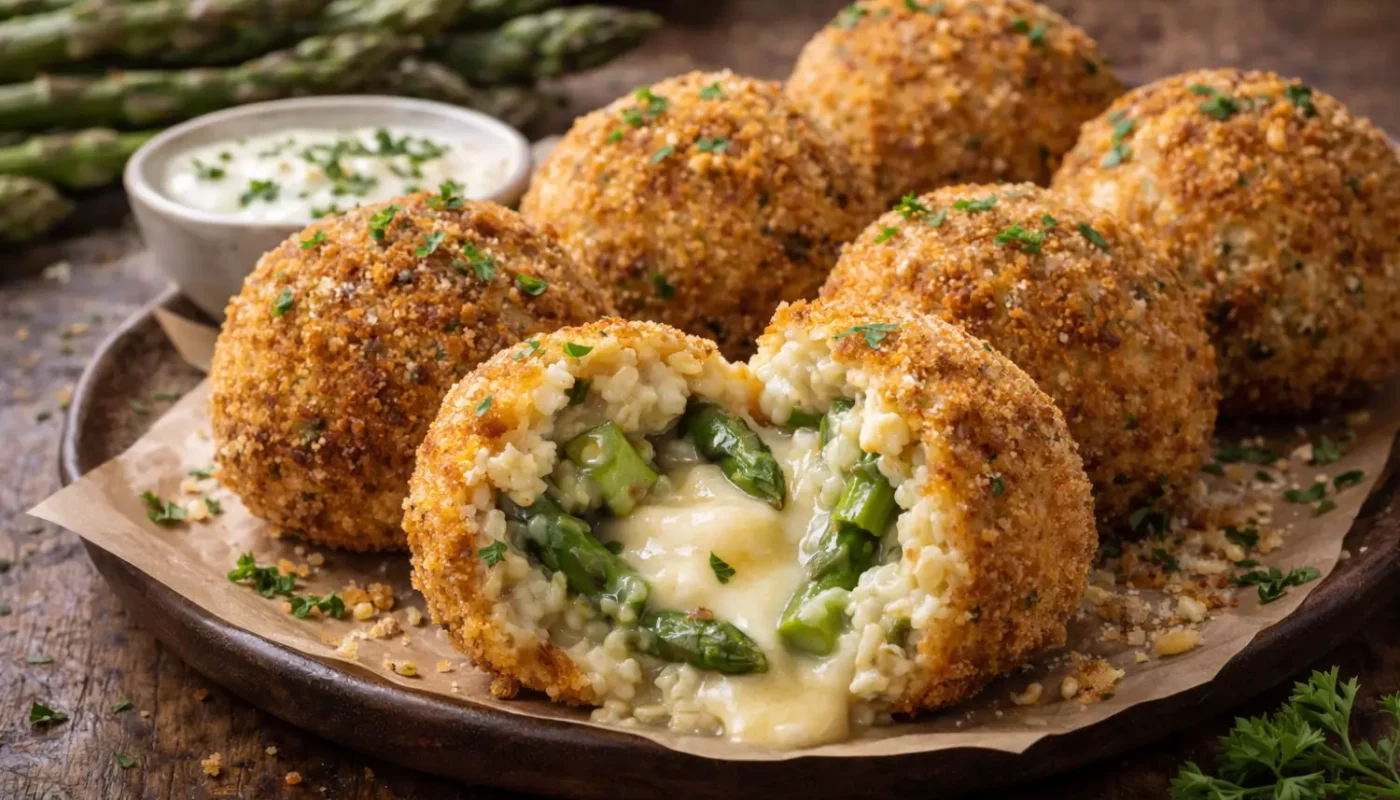 Arancini aux asperges vertes et fontina — la boulette sicilienne qui dit oui au printemps