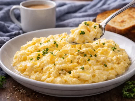 Les œufs brouillés crémeux du Ritz que je fais en pyjama le matin — 5 minutes chrono