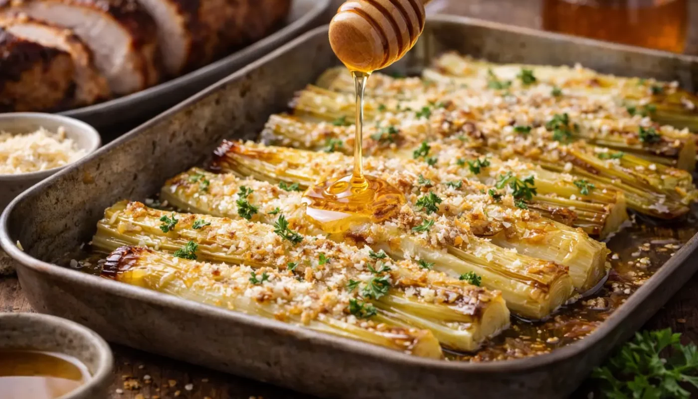Le soir où mes poireaux ont volé la vedette au rôti — recette au miel et parmesan