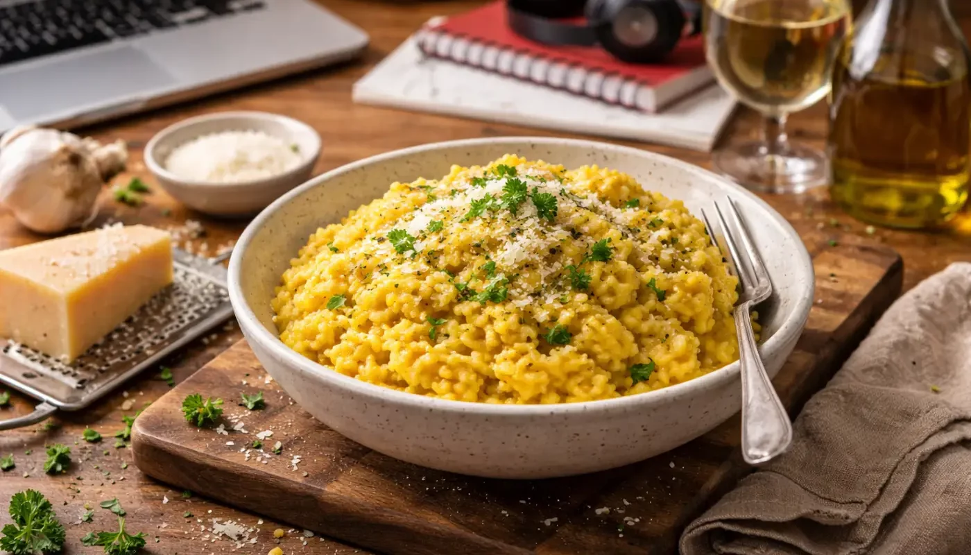 Le risotto que je faisais dans ma chambre d'étudiant à Milan