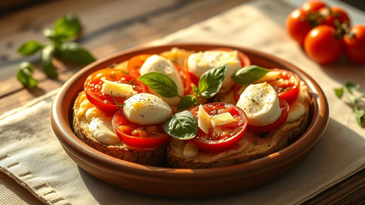 La bruschetta tomate burrata qui sent bon l'Italie