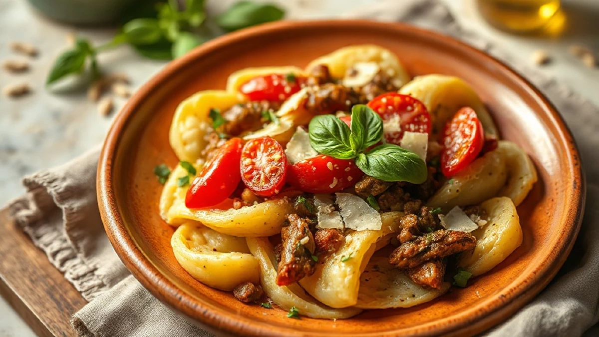 Une salade de pâtes italienne au pesto rosso facile et colorée
