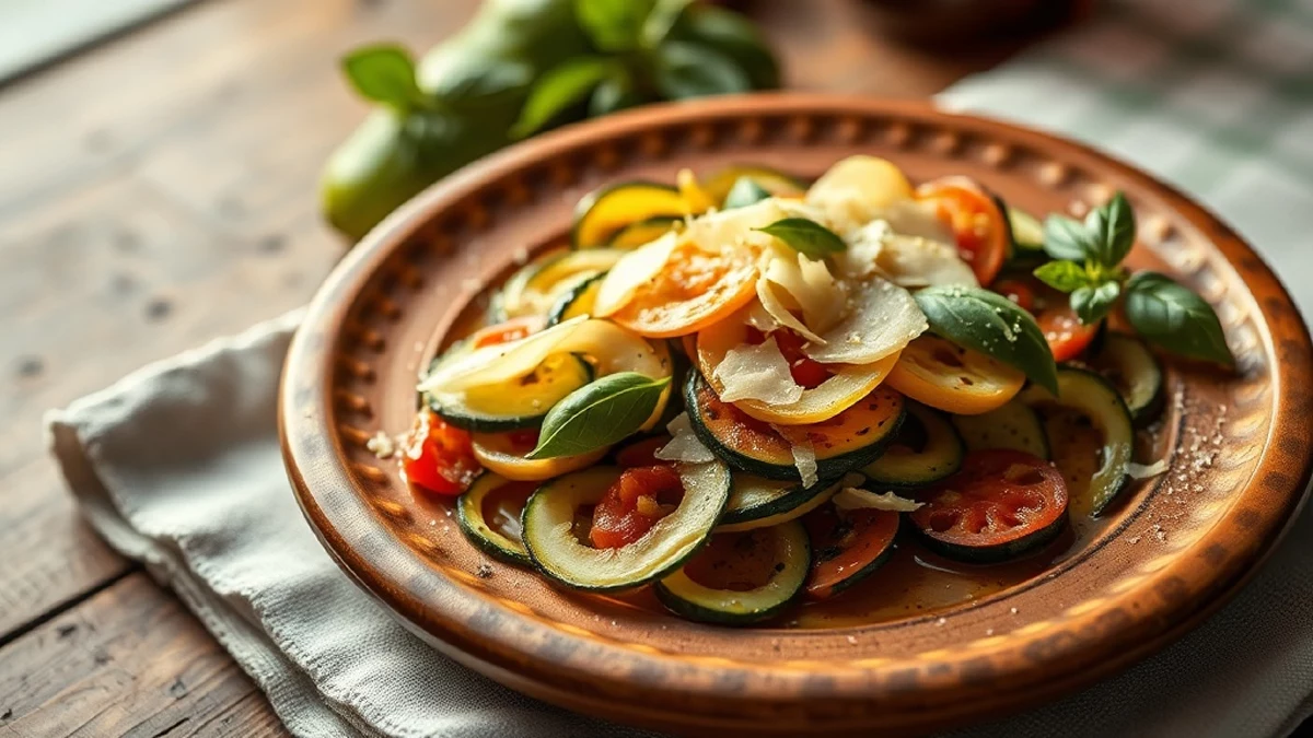 Carpaccio de courgettes au parmesan et citron : le repas léger prêt en 10 minutes
