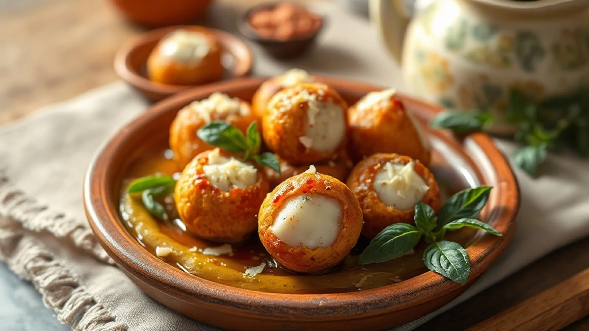 Des arancini mozzarella petits pois bien croustillants