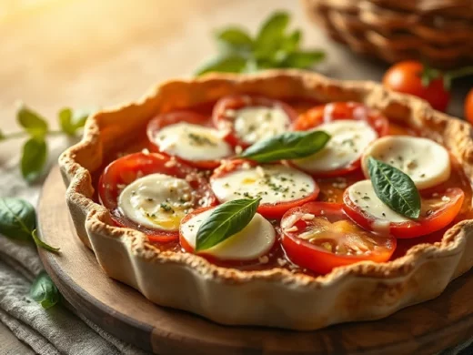 La tarte tomate mozzarella basilic qui sent l'été italien