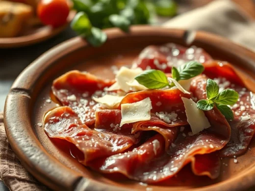 Le carpaccio de bresaola et roquette qu'on adore en Italie