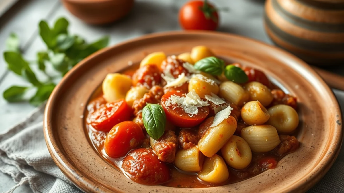 Mes gnocchis maison avec une vraie sauce tomate italienne