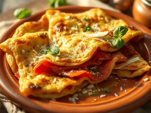 Une piadina italienne au jambon cru et roquette comme à Rimini