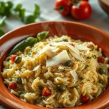 Ce risotto aux courgettes et stracciatella est un vrai régal