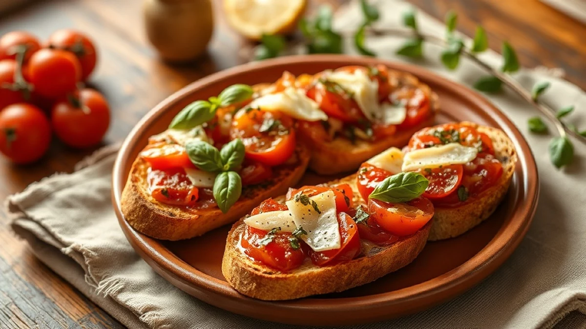 Une bruschetta aux fèves et pecorino comme en Toscane